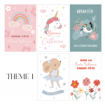 Lot de 5 cartes Sainte Catherine - Thème 1