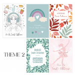 Lot de 5 cartes Sainte Catherine - Thème 2