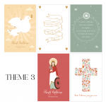 Lot de 5 cartes Sainte Catherine - Thème 3