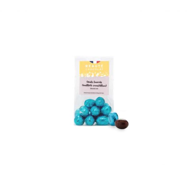 R027 Sachet oeufs fourrés feuilletés croustillants100 g net